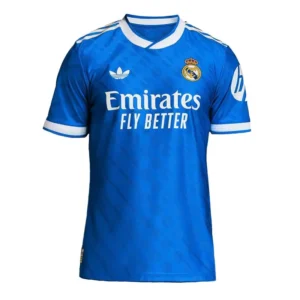 Real Madrid Mens Third Authentic Player Jersey 25/26 Blue